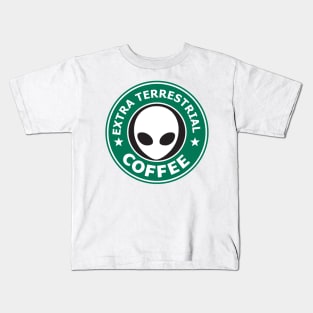 Extra Terrestrial Coffee Kids T-Shirt